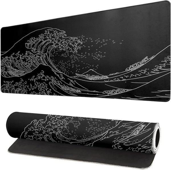 Japanese Sea Wave Large Mouse Pad Extended Size